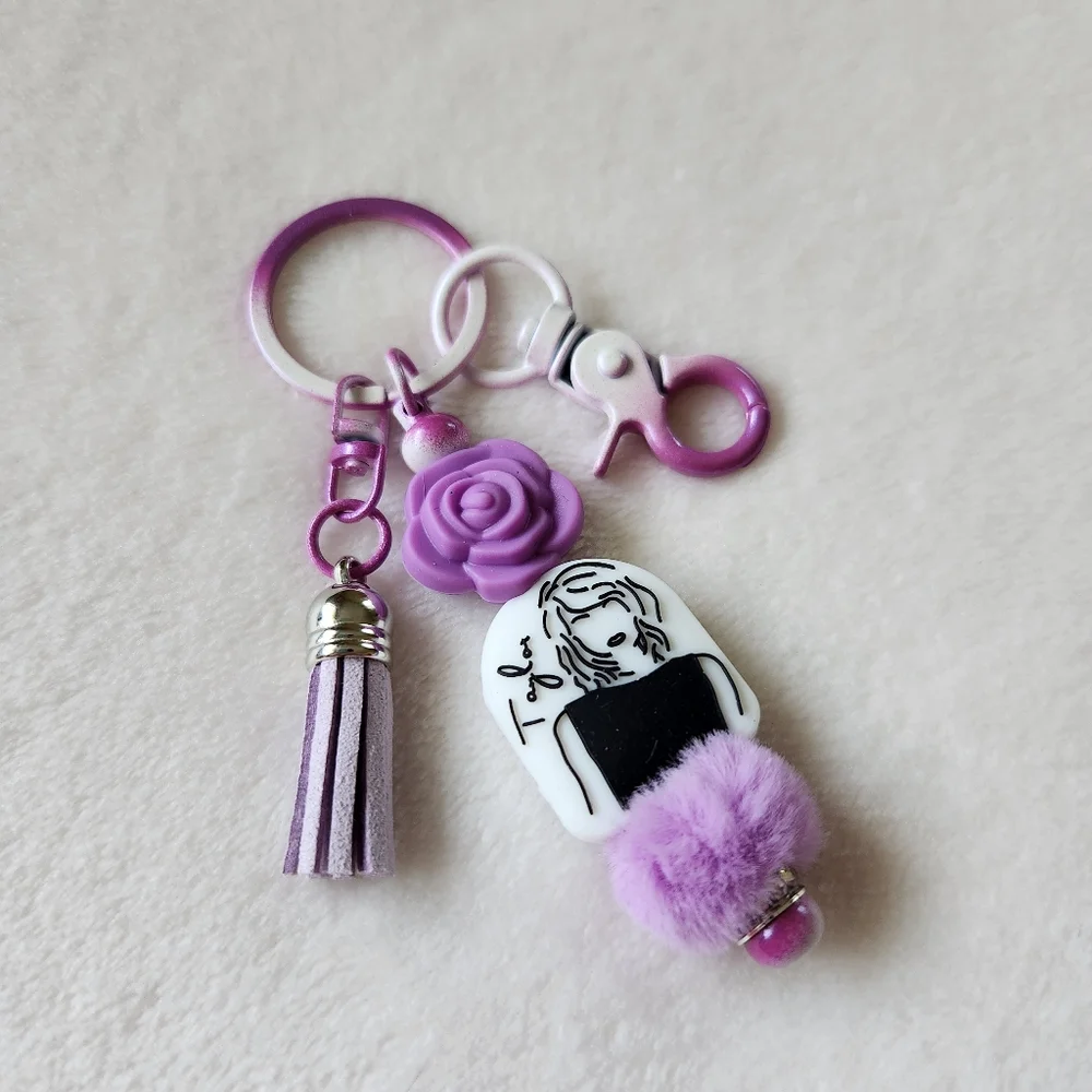 Purple Rose Taylor Swift Keychain - Picture 2 of 5